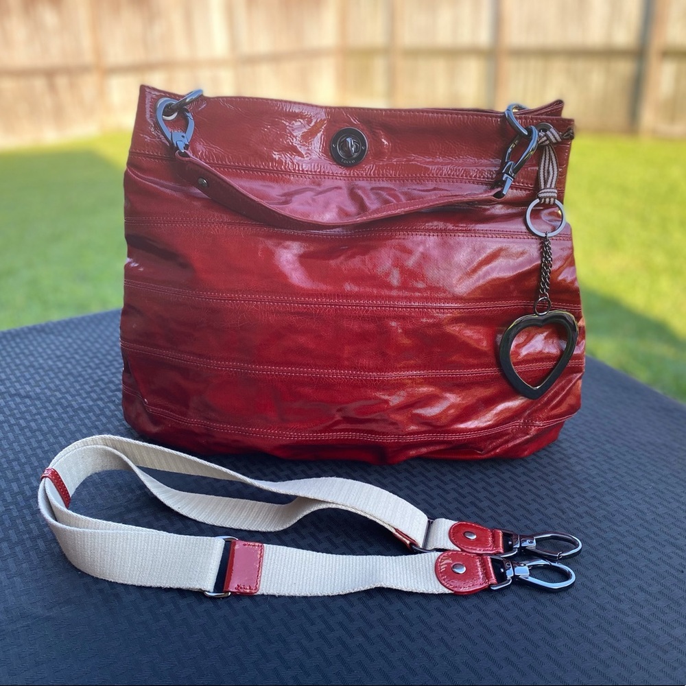 BN Tocco Toscano Red Glossy Large Hand bag